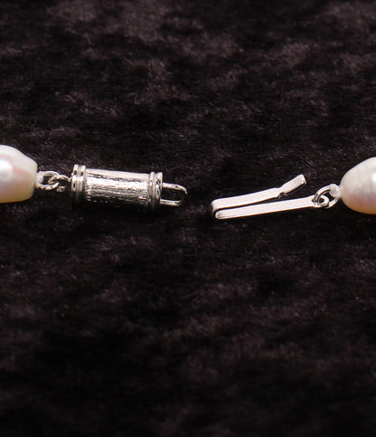 美品 ネックレス 淡水パール 約6x8mm レディース