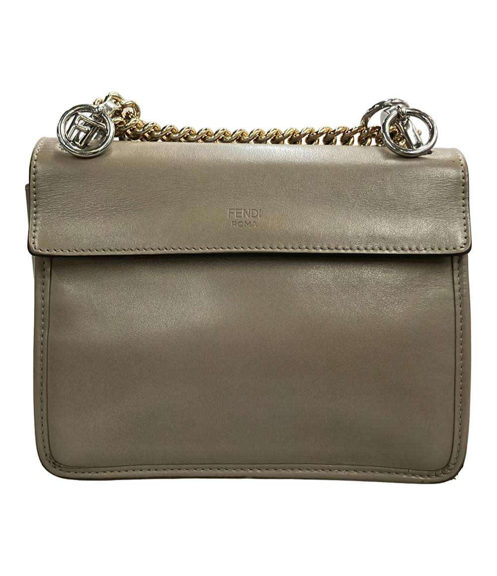 FENDI ショルダーバッグ 斜め掛け チェーンショルダー カーフレザー