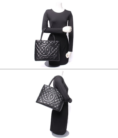 CHANEL トートバッグ ショルダーバッグ 肩掛け ゴールド金具 11番台 復刻トート キャビアスキン マトラッセ レディース シャネル