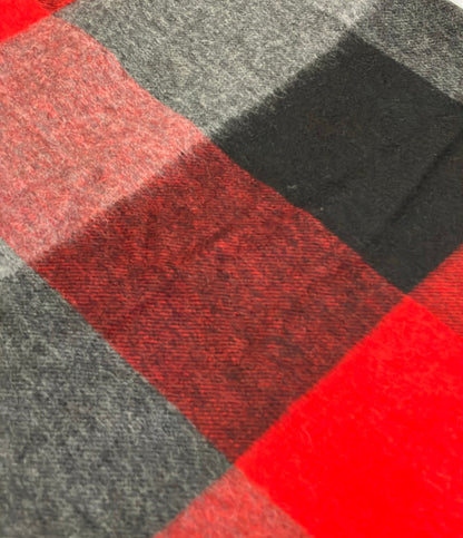 美品 Johnstons of Elgin ストール カシミヤ100% 大判 ブロックチェック柄 レディース ジョンストンズ オブ エルガン