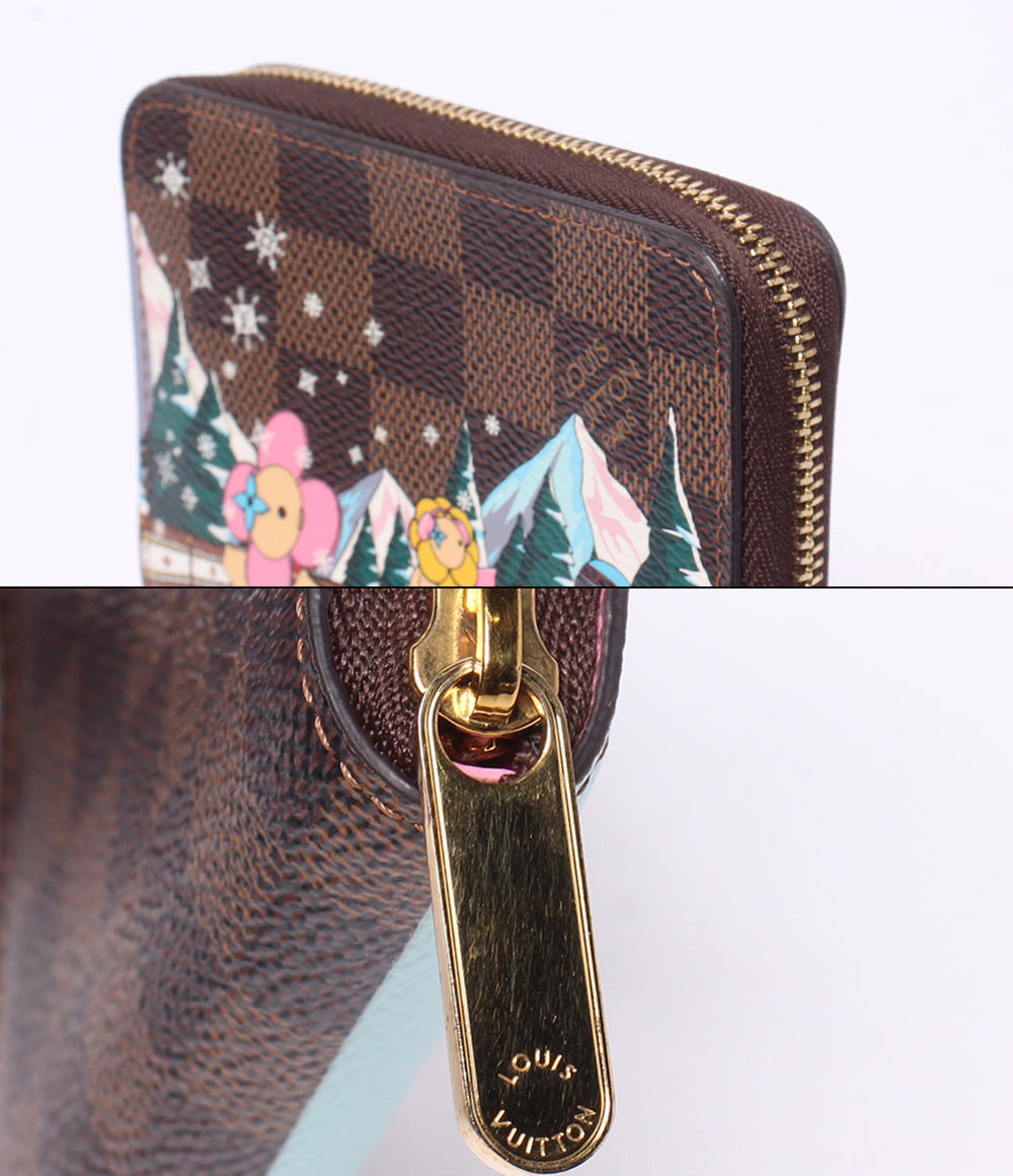 LOUIS VUITTON コインケース ヴィヴィエンヌ クリスマス限定 ホリデイコレクション 2023年 ジッピー コインパース ダミエ エベヌ N40721 レディース