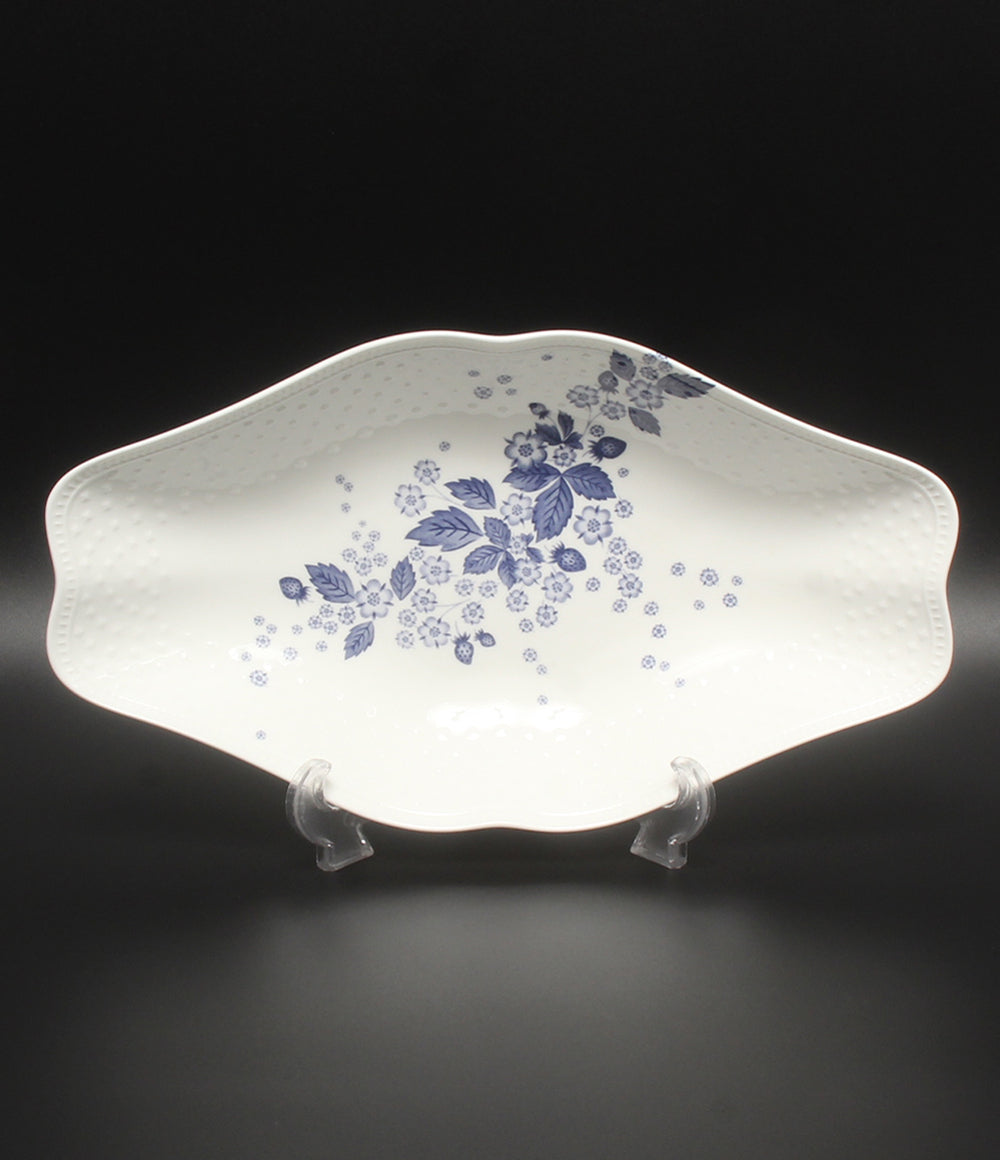 美品 WEDGWOOD マルチディッシュ 皿 30cm ストロベリー ブルーム インディゴ ウェッジウッド