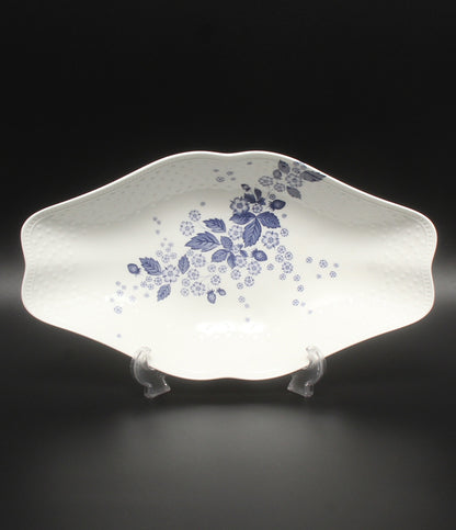 美品 WEDGWOOD マルチディッシュ 皿 30cm ストロベリー ブルーム インディゴ ウェッジウッド
