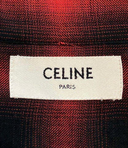 CELINE 長袖 ウエスタンチェックシャツ 2C027054D メンズ SIZE 37 セリーヌ