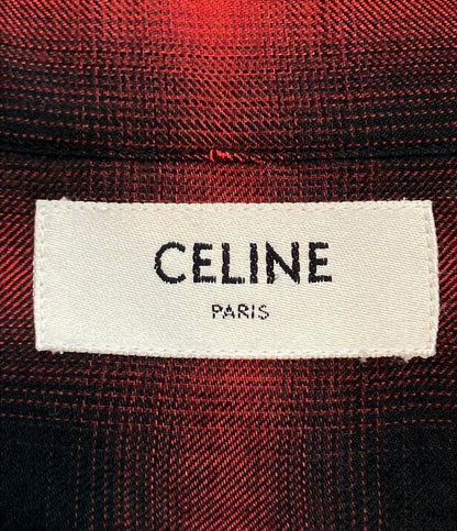 CELINE 長袖 ウエスタンチェックシャツ 2C027054D メンズ SIZE 37 セリーヌ
