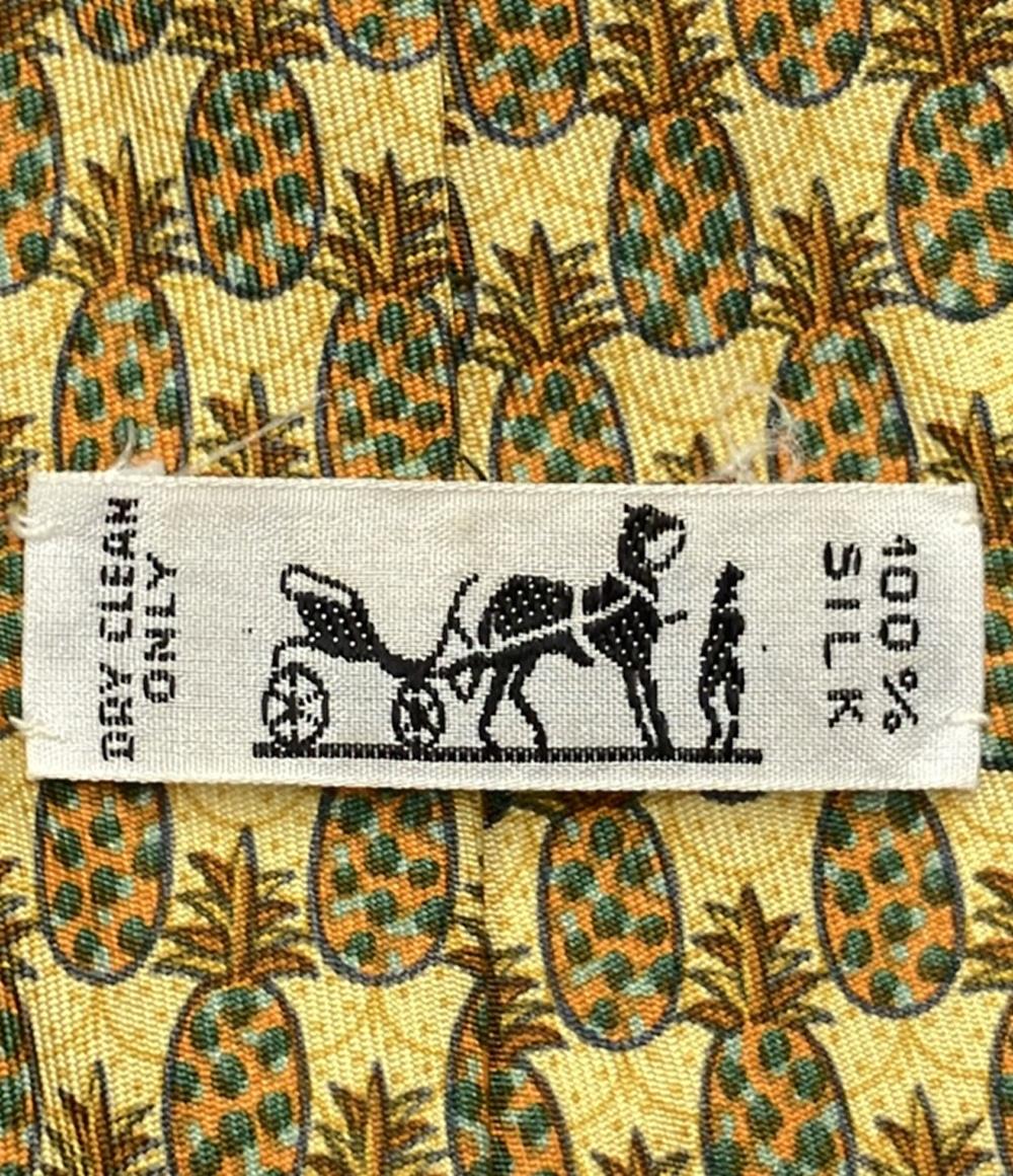 HERMES ネクタイ シルク100% メンズ エルメス