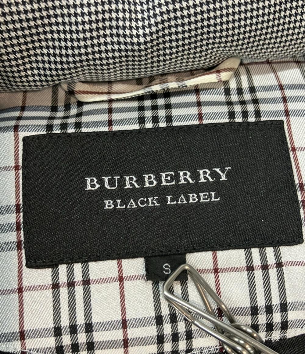 BURBERRY BLACK LABEL ダウンジャケット 千鳥格子 2WAY ジップ スナップボタン BMP26-325-06 メンズ SIZE S バーバリーブラックレーベル