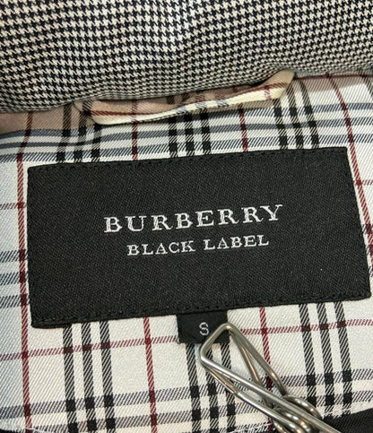 BURBERRY BLACK LABEL ダウンジャケット 千鳥格子 2WAY ジップ スナップボタン BMP26-325-06 メンズ SIZE S バーバリーブラックレーベル