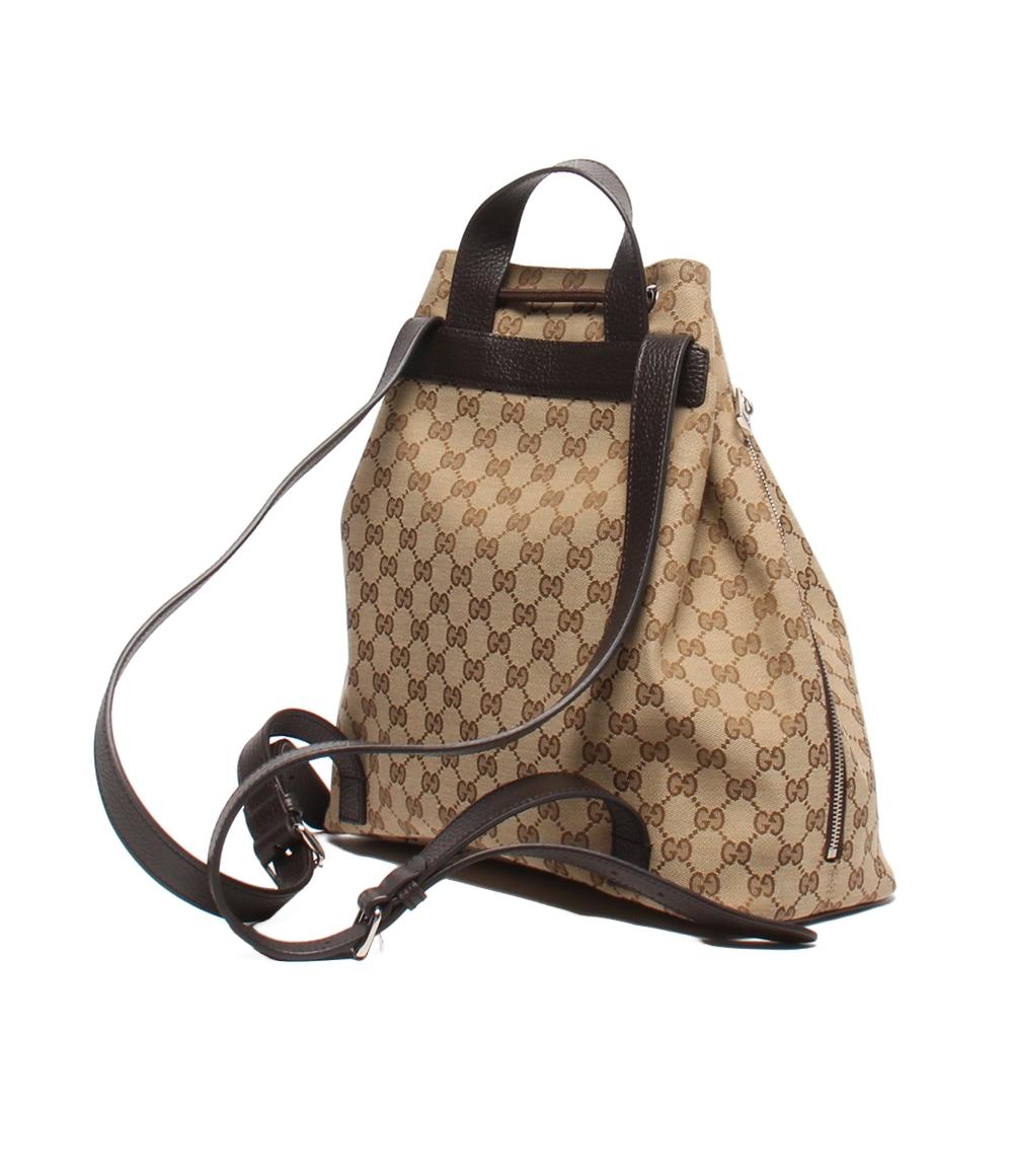 美品 グッチ リュック 巾着型 GGキャンバス 449175 527066 ユニセックス GUCCI