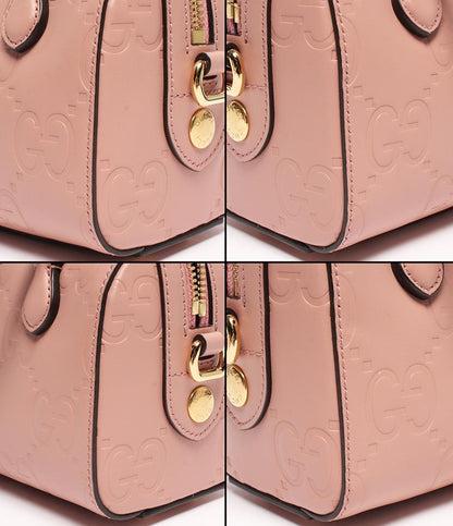 美品 グッチ 2wayショルダーバッグ ハンドバッグ 斜め掛け スーパーミニ シマ 790130 0416 レディース GUCCI