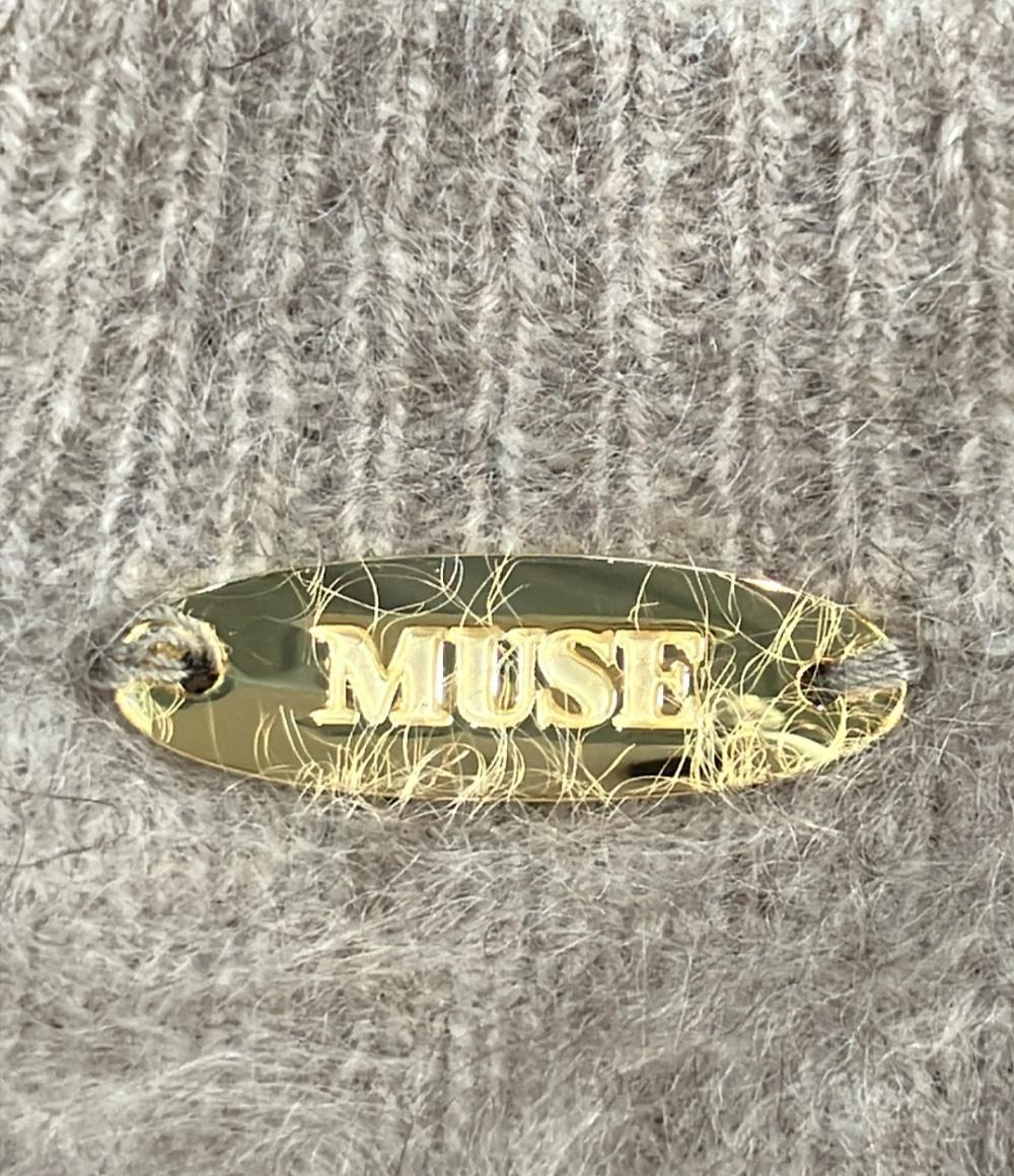 ミューズ 長袖 ニット セーター タートルネック ベージュ系 日本製 ロゴ 毛 MUSE 長袖 ニット レディース ミューズ – Rehello by BOOKOFF