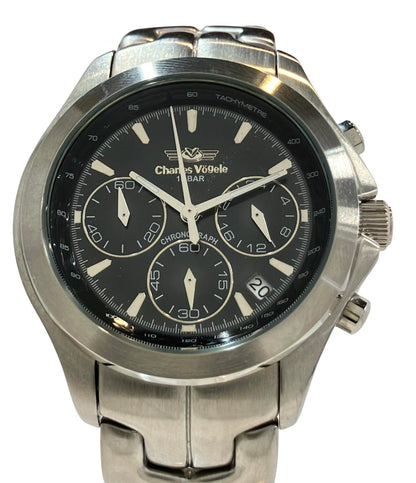 シャルルホーゲル 腕時計 クオーツ ブラック CV-7934 メンズ Charles Vogele