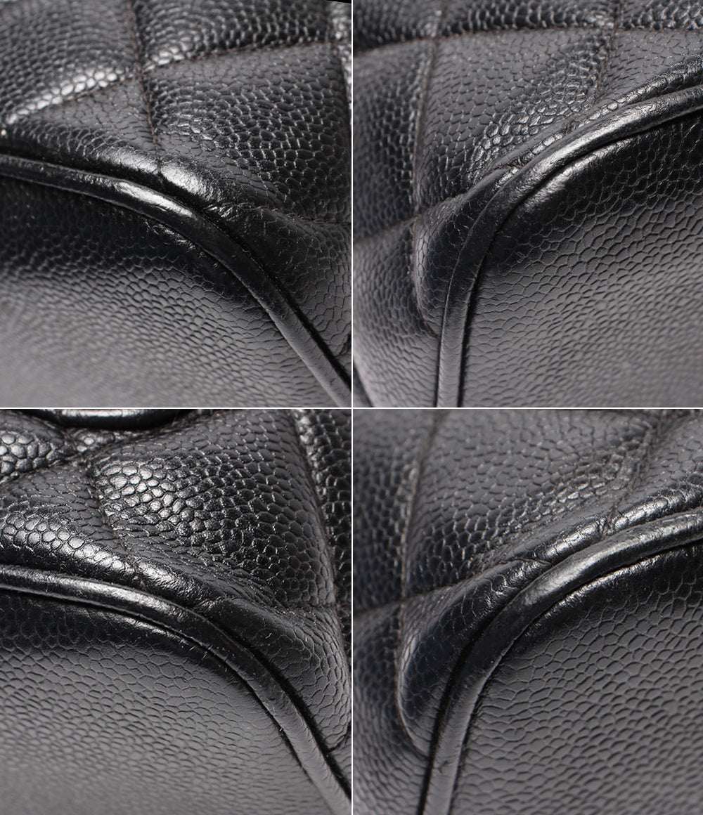 CHANEL トートバッグ シルバー金具 キャビアスキン マトラッセ 復刻トート ６番台 A01804 レディース シャネル