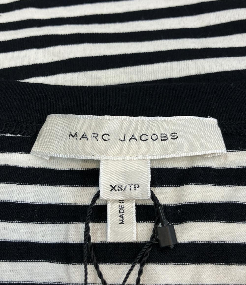 美品 マークジェイコブス ボーダーショート丈半袖Tシャツ レディース SIZE XS (XS) MARC JACOBS