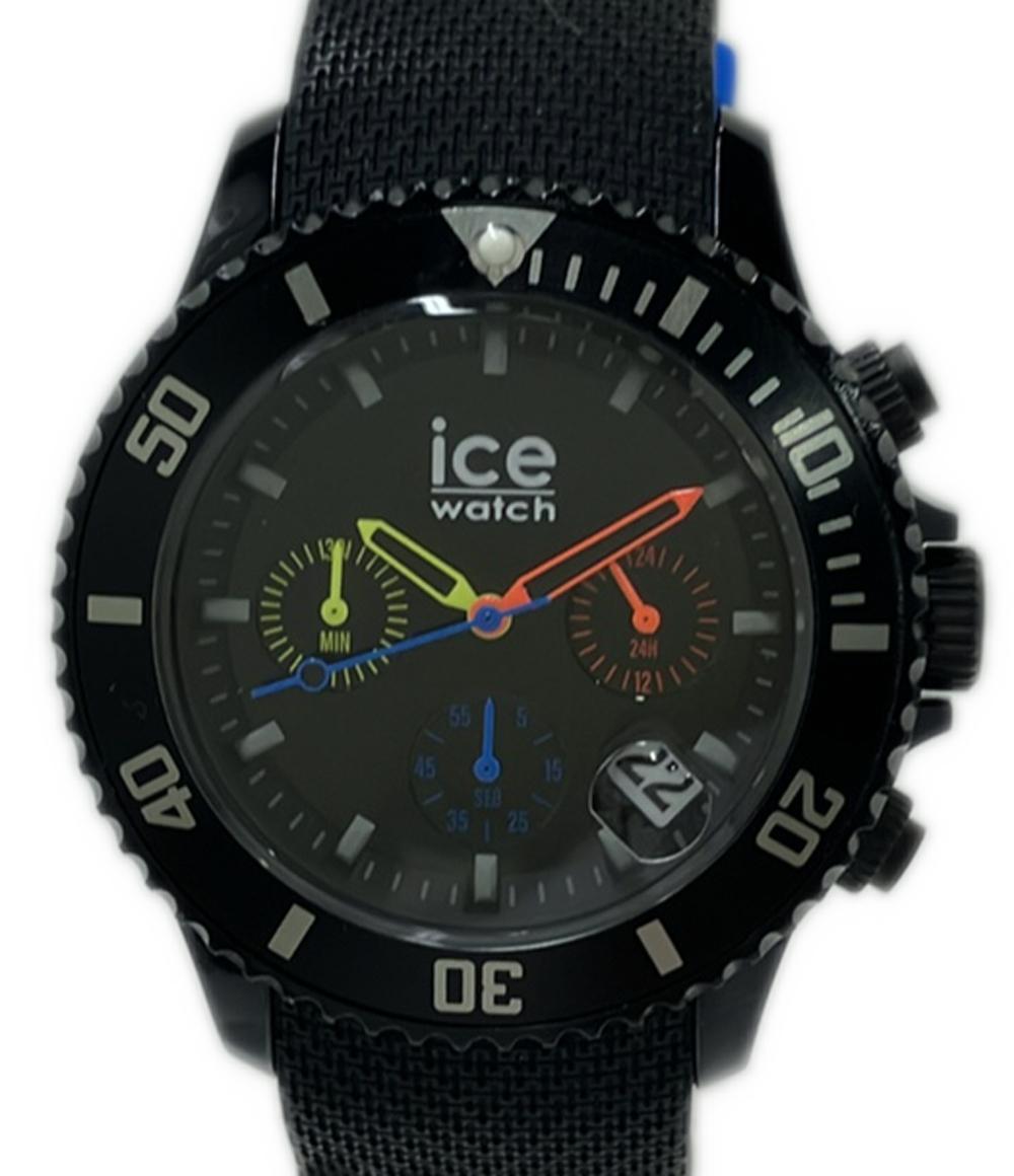美品 ice watch 腕時計 クオーツ ブラック 021600 メンズ アイスウォッチ