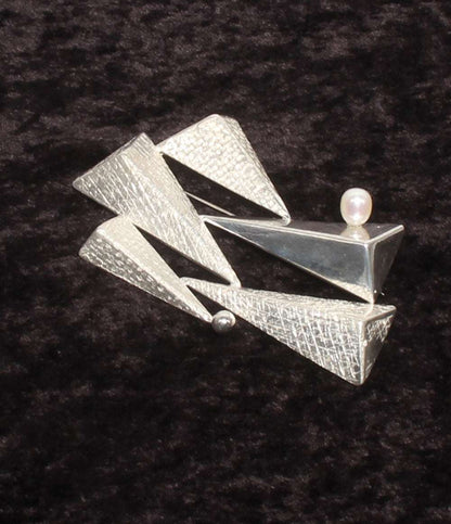 恵久 ブローチ SV パール レディース