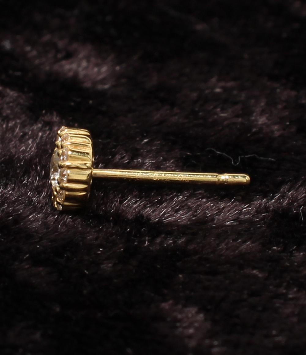 美品 ピアス K18 ダイヤ 0.12ct レディース