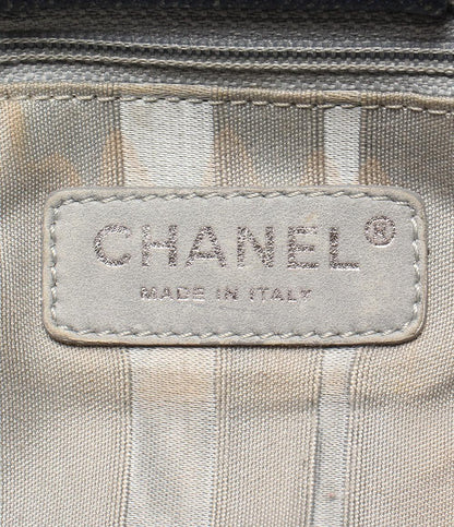 CHANEL ダブルチェーンショルダーバッグ シルバー金具 12番台 レディース シャネル