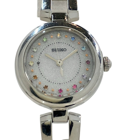 SEIKO 腕時計 ソーラー ホワイト V117-0CT0 レディース セイコー