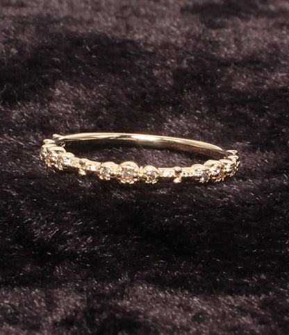 美品 agete リング 指輪 K10 ダイヤ 0.04ct レディース SIZE 9号 アガット