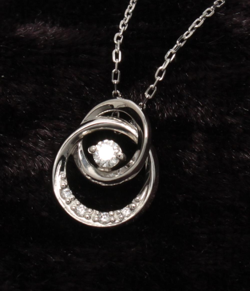 美品 スタージュエリー ネックレス Pt950 ダイヤ 0.04ct レディース STAR JEWELRY