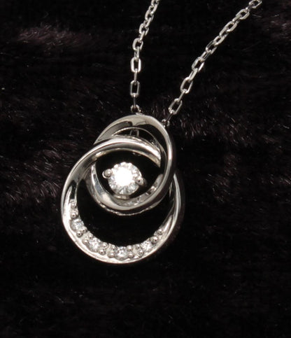 美品 スタージュエリー ネックレス Pt950 ダイヤ 0.04ct レディース STAR JEWELRY