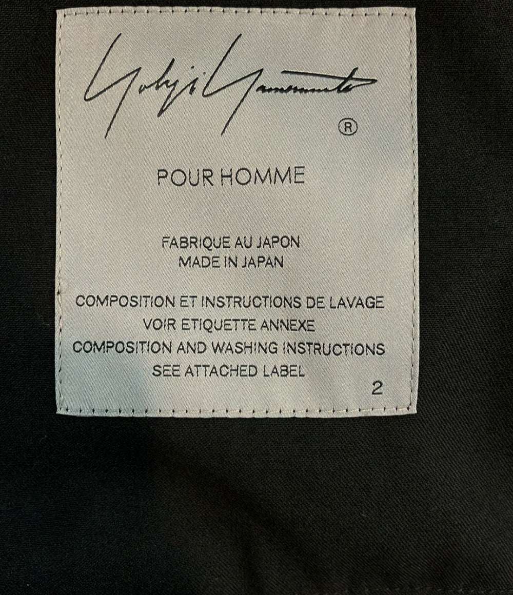 Yohji Yamamoto POUR HOMME ブルゾン ダブルジップ22AW WOOL GABARDINE FASTENER BLOUSON HE-Y04-100 メンズ SIZE 2 (M.) ヨウジヤマモトプールオム
