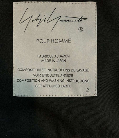 Yohji Yamamoto POUR HOMME ブルゾン ダブルジップ22AW WOOL GABARDINE FASTENER BLOUSON HE-Y04-100 メンズ SIZE 2 (M.) ヨウジヤマモトプールオム