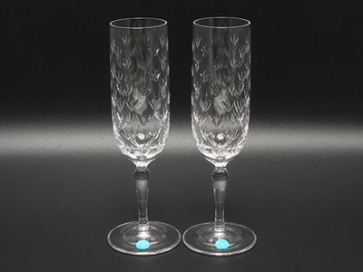 ティファニー シャンパングラス 2点セット ペア フローレット TIFFANY&Co.