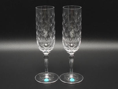 ティファニー シャンパングラス 2点セット ペア フローレット TIFFANY&Co.