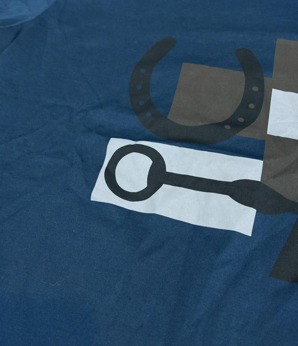 美品 エルメス 半袖Tシャツ プリント メンズ SIZE XL HERMES