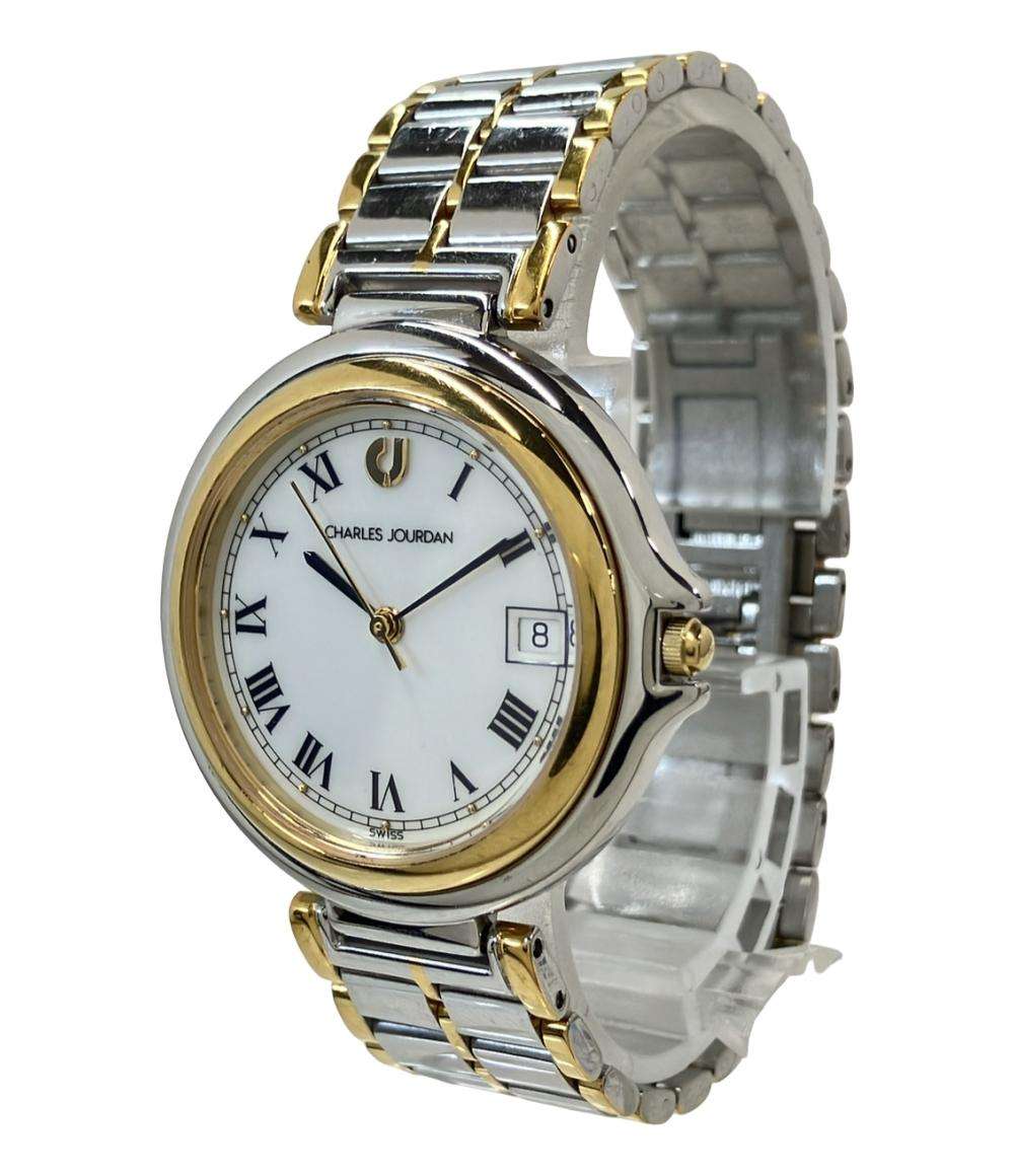 シャルル・ジョルダン 腕時計 クオーツ ホワイト レディース CHARLES