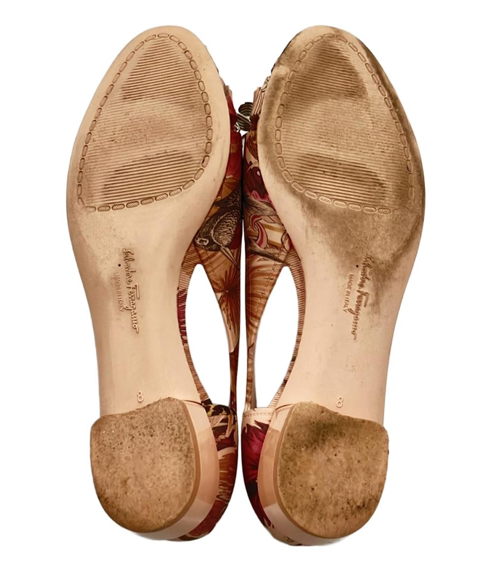 サルヴァトーレフェラガモ ラバーパンプス 花柄 ヴァラ レディース SIZE 8 (XL) Salvatore Ferragamo