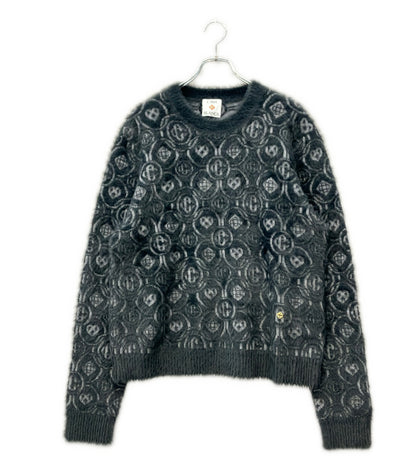 Casablanca 長袖 フラッフィー モノグラム クルーネック セーター メンズ SIZE L カサブランカ