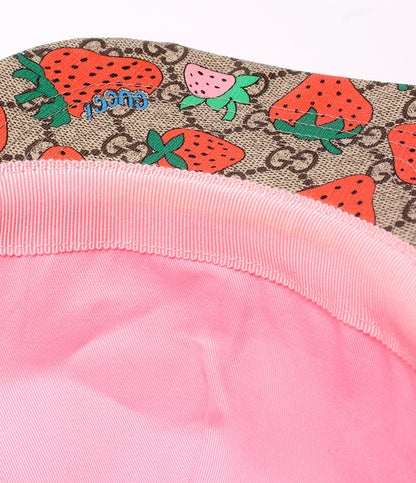 GUCCI キャップ ストロベリー マジックテープ式 GGスプリーム 517074 584412 レディース グッチ
