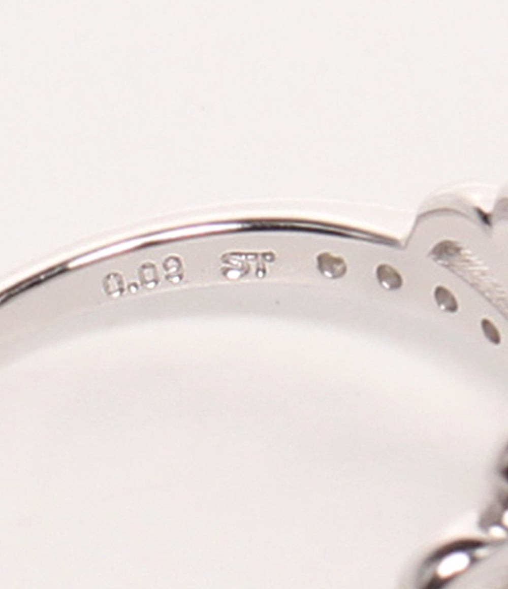 美品 Samantha Tiara リング 指輪 K18WG ダイヤ 0.09ct ティアラモチーフ レディース SIZE 7号 サマンサティアラ