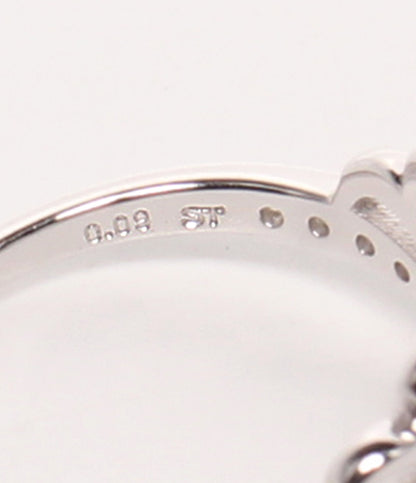 美品 Samantha Tiara リング 指輪 K18WG ダイヤ 0.09ct ティアラモチーフ レディース SIZE 7号 サマンサティアラ