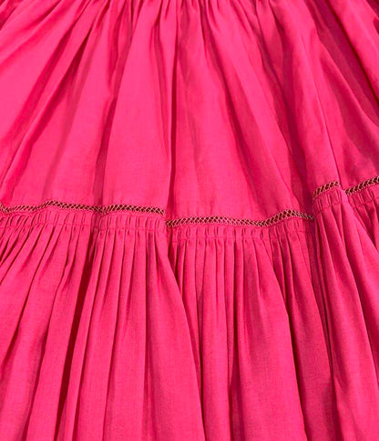 Drawer ティアードフレアタック ロングスカート 6524-299-1725 レディース SIZE 38 ドゥロワー