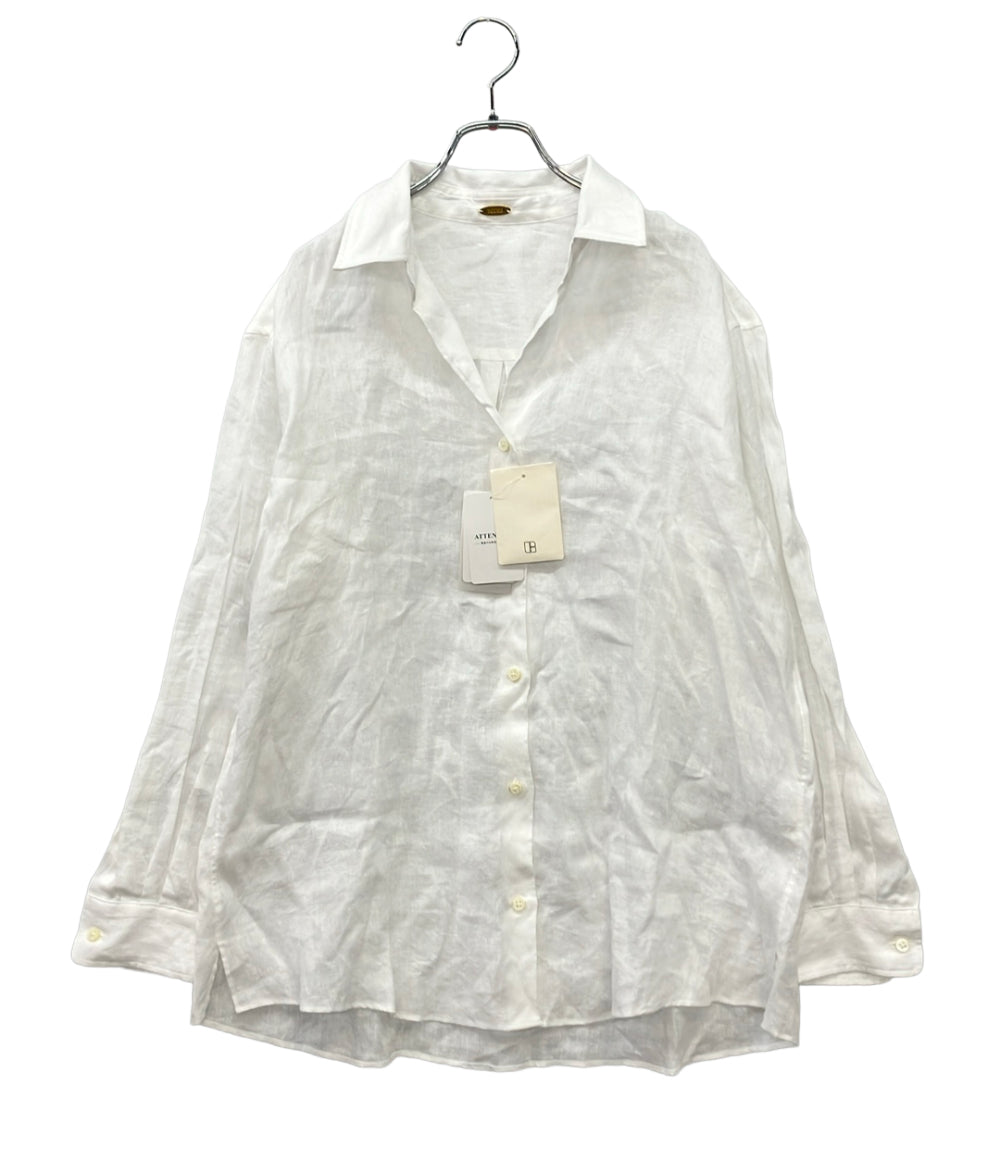 美品 Deuxieme Classe リネンウォッシュシャツ 24-050-500-4061-1-0 レディース SIZE F (M) ドゥーズィエムクラス