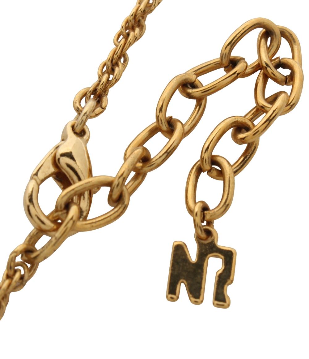 美品 NINA RICCI ネックレス ロゴ リボンモチーフ レディース