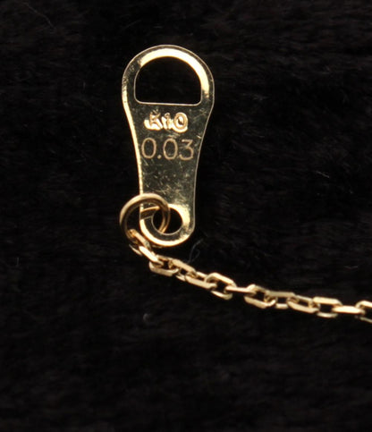 美品 agete ネックレス K10 ダイヤ 0.03ct レディース アガット