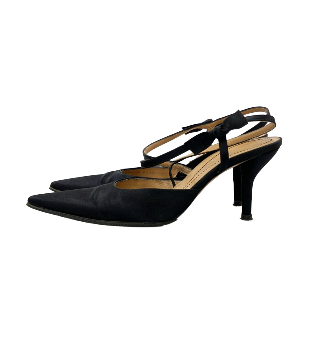 YVES SAINT LAURENT ポインテッドトゥ スリングバックパンプス レディース SIZE 37 (24.5cm) イヴ・サンローラン