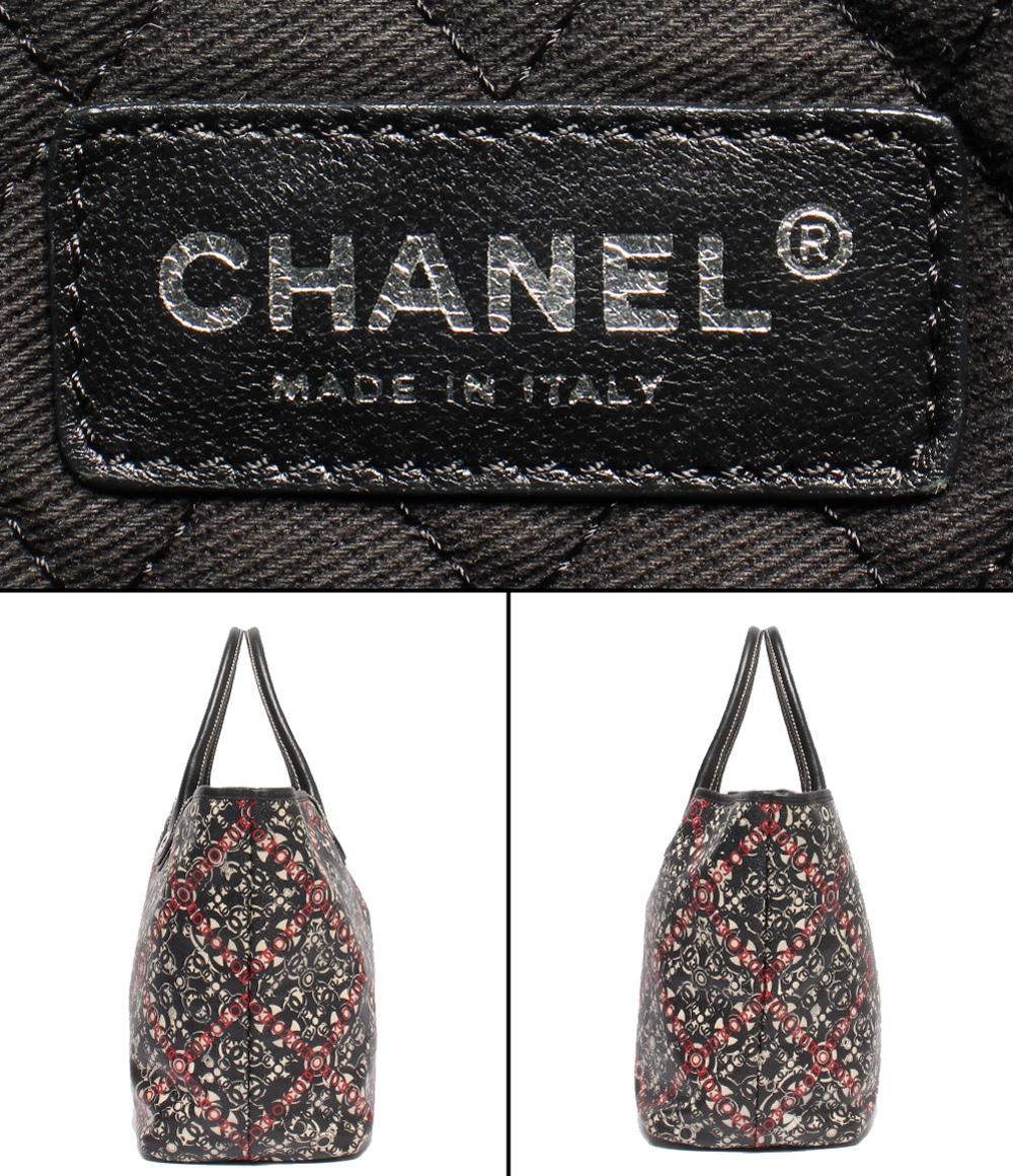 R*r様 再出品 シャネル　トートバッグ　ブラック　キルティング　シルバー 名東】【CHANEL】シャネル ナイロン チェーン トート バッグ シルバー