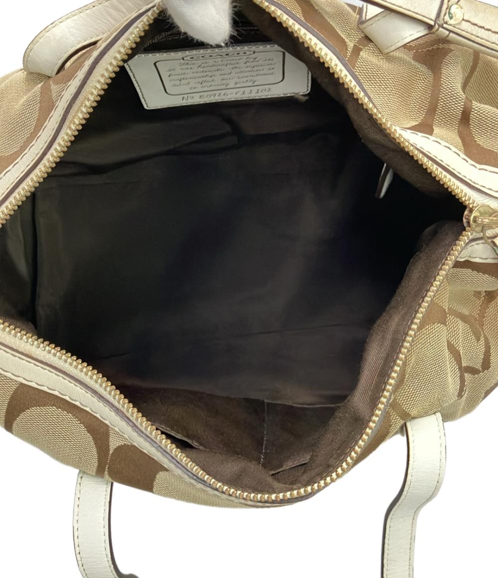 COACH トートバッグ ハンドバッグ ミニボストンバッグ キャンバス シグネチャー F11102 レディース コーチ