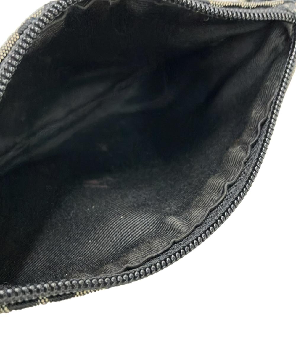 コーチ ポーチ アクセサリーポーチ ストラップ付き キャンバス レザー ミニシグネチャー レディース COACH