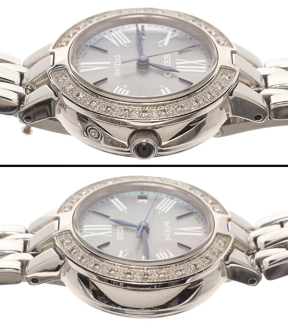 SEIKO 腕時計 エクセリーヌ Exceline ソーラー シェル 1B22-0AG0 レディース セイコー
