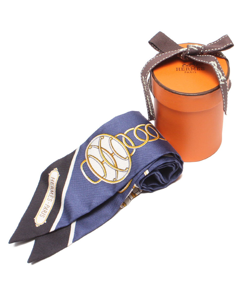 美品 HERMES スカーフ シルク100％ ツイリー リフト プロフィール レディース エルメス