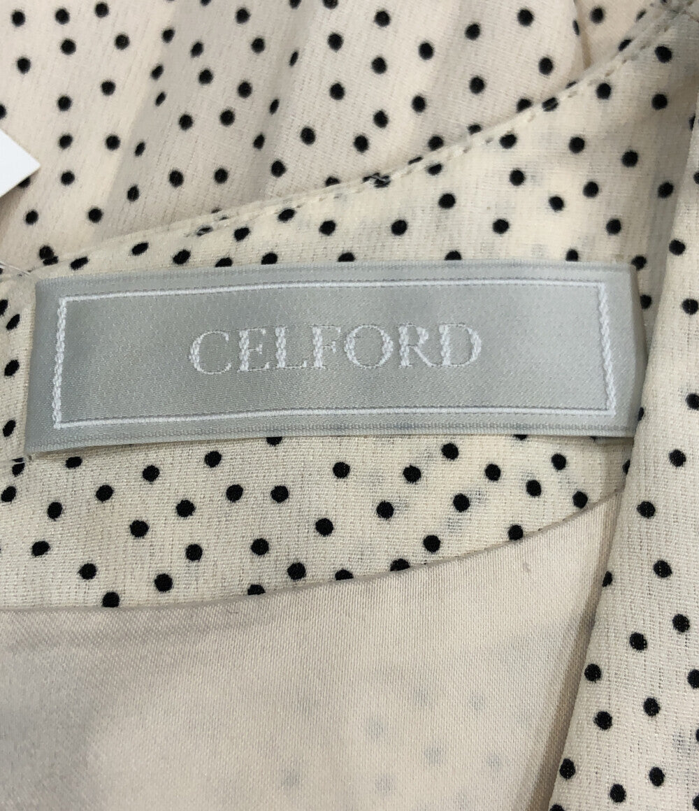 長袖ドット柄ワンピース      レディース SIZE 38 (M) CELFORD