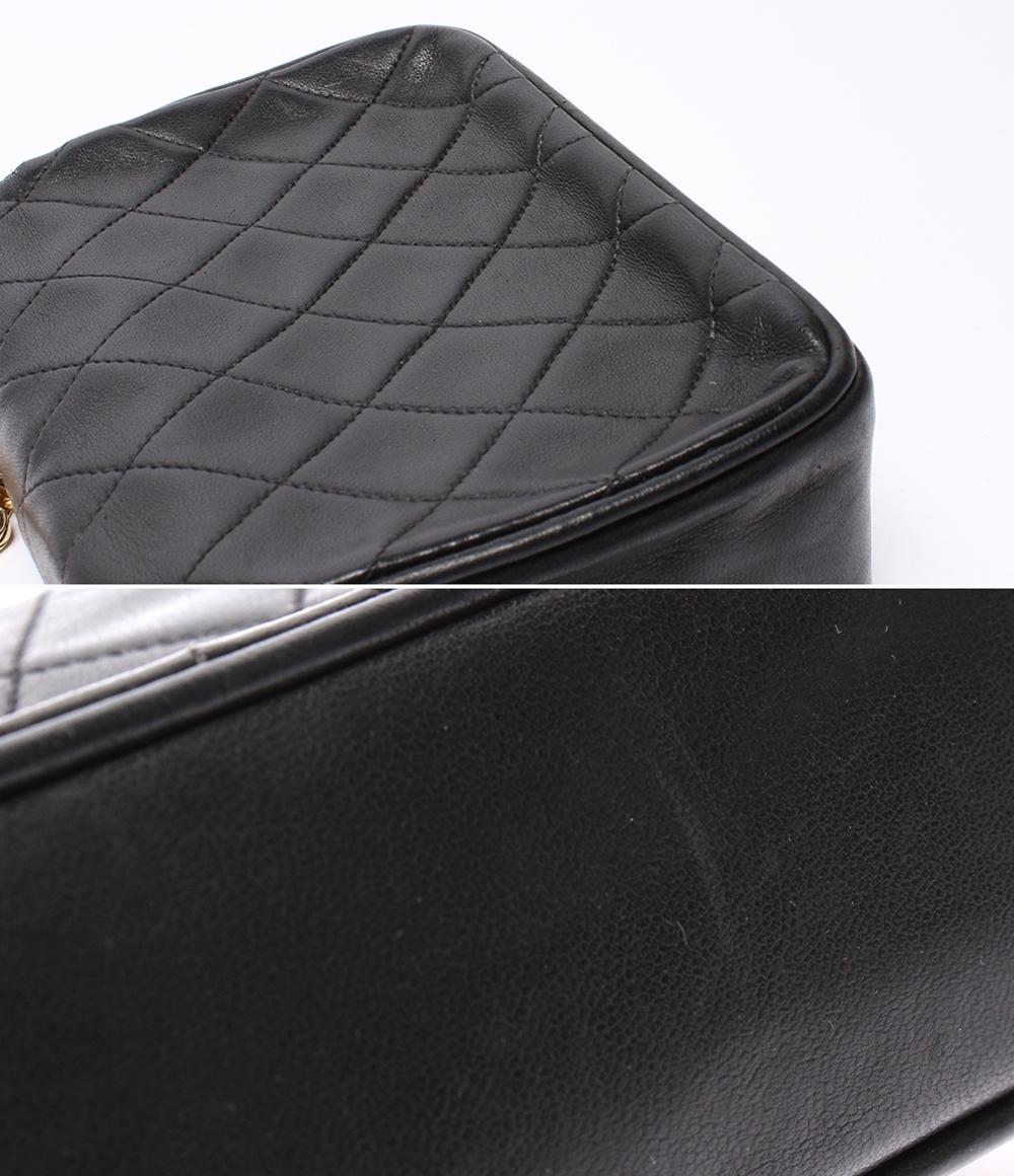 CHANEL チェーンショルダーバッグ ミニマトラッセ ゴールド金具 ラムスキン 2番台 レディース シャネル