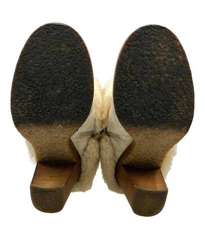 CHANEL ショートブーツ ボア マトラッセ レディース SIZE 37 1/2 C (L) シャネル